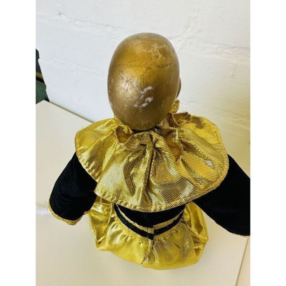 Victoria Impex Corp Collectible Black & Gold‎ Porcelain 16.5" Clown Jester Doll - Picture 9 of 16
